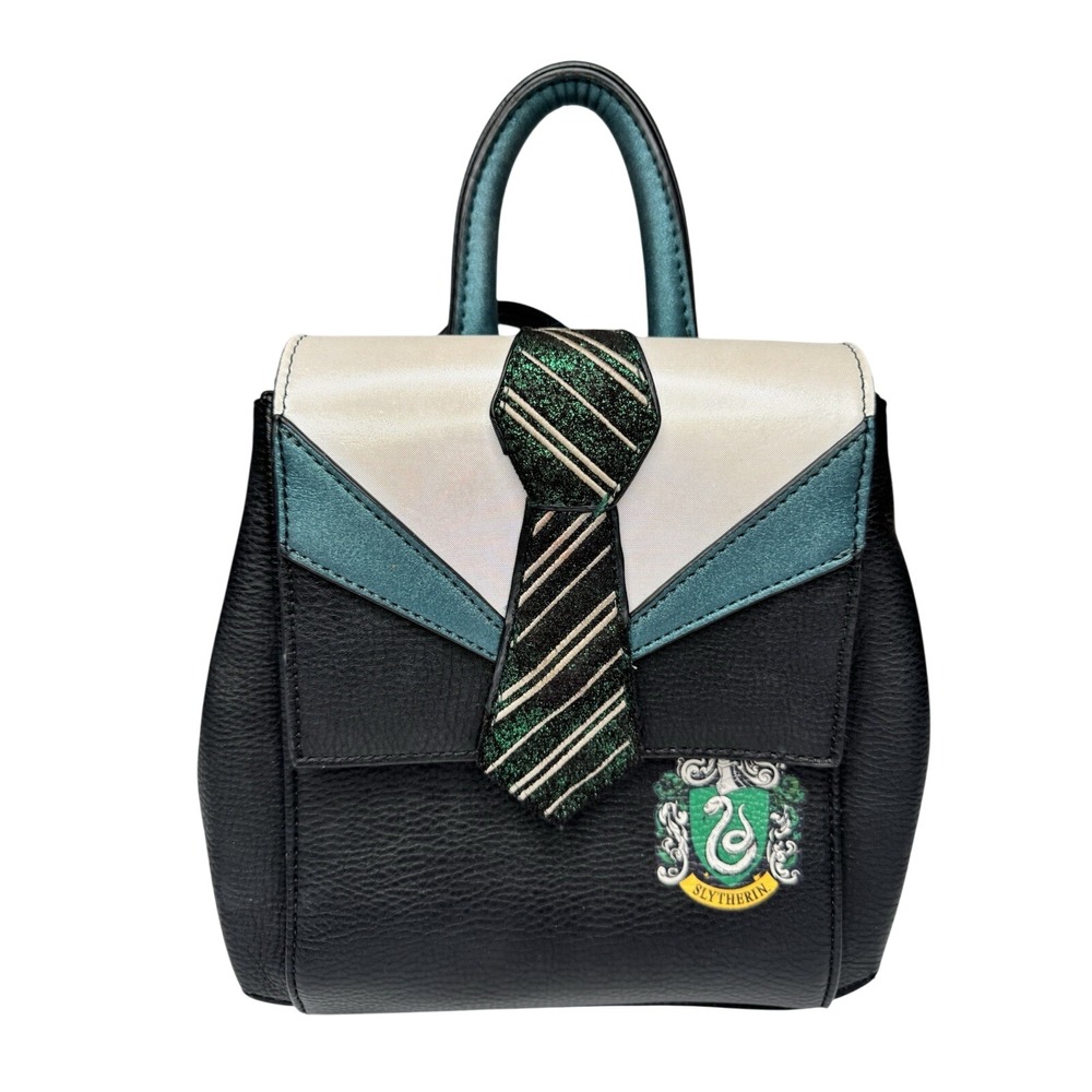 Harry Potter Slytherin Mini Backpack Women's Danielle Nicole Black Green Tie